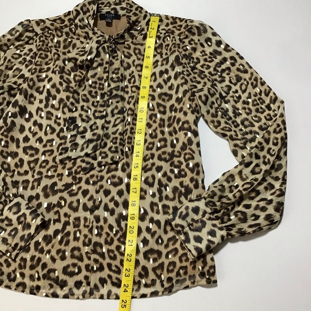 Haver  Animal Print Sheer Blouse - Picture 11 of 13
